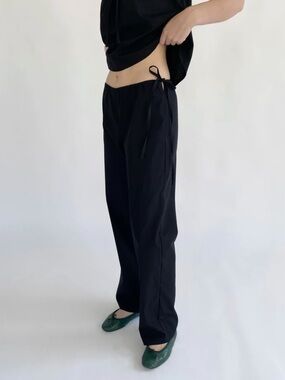 Brooke Callahan Tie Pants - black